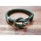 Sage Cork Silver Open Hook Bracelet